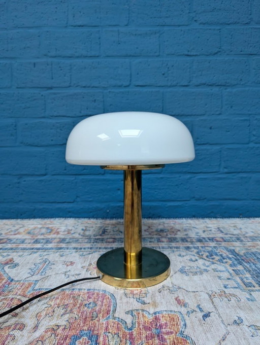 Vintage Glazen Tafellamp, Abo Randers, Deens Design