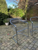 2x vintage chrome stoel