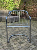 2x vintage chrome stoel