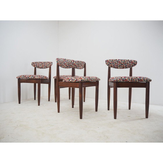 Image 1 of Set van 4 mid century eetkamerstoelen, Tsjecho-Slowakije 1960