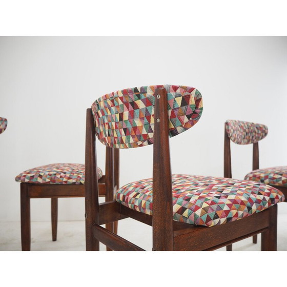 Image 1 of Set van 4 mid century eetkamerstoelen, Tsjecho-Slowakije 1960