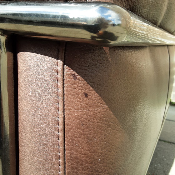 Image 1 of 2x Natuzzi Fauteuils Bruin / Rood