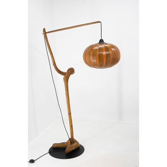 Image 1 of Vintage houten vloerlamp, jaren 1960