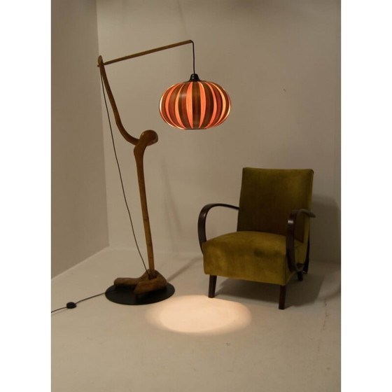 Image 1 of Vintage houten vloerlamp, jaren 1960