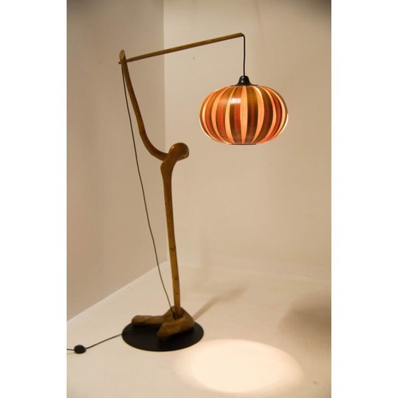 Image 1 of Vintage houten vloerlamp, jaren 1960