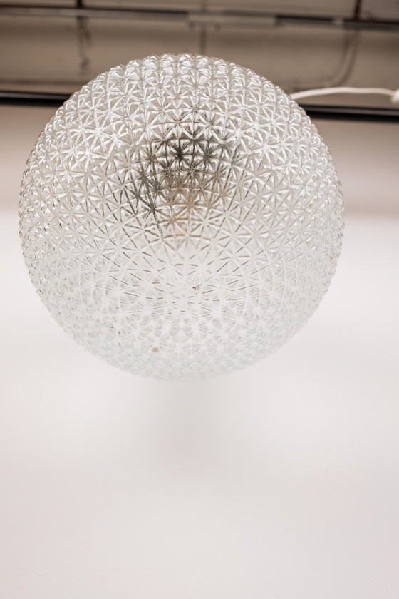 Image 1 of Glazen Mid-Century Hanglamp, Polen 1960'S (2 Identieke Beschikbaar)