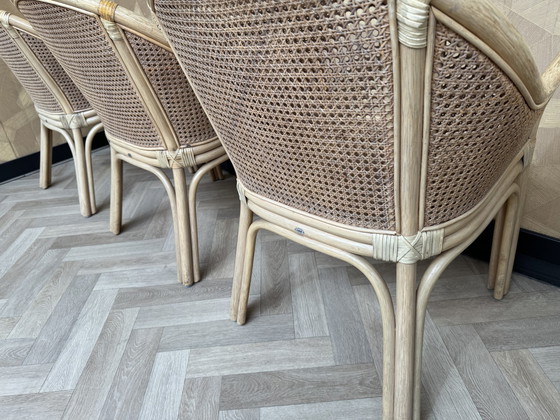 Image 1 of 4x Rohé Rotan eetkamer stoelen