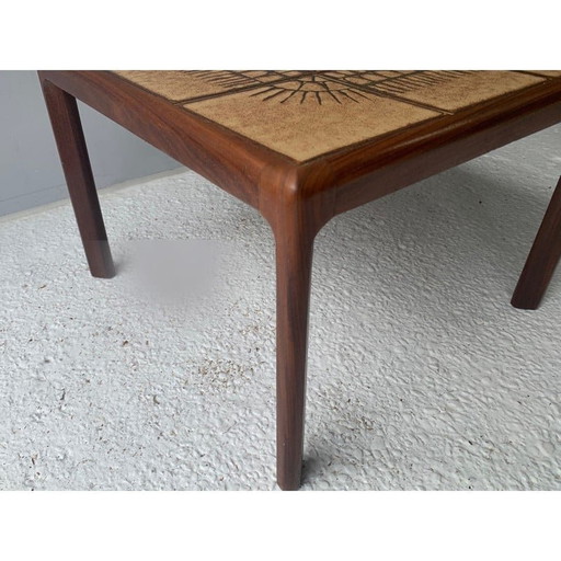 Vintage G Plan betegelde en teakhouten salontafel, jaren 1960