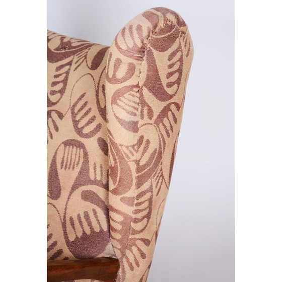 Image 1 of Vintage bruine Art Deco fauteuil, jaren 1930