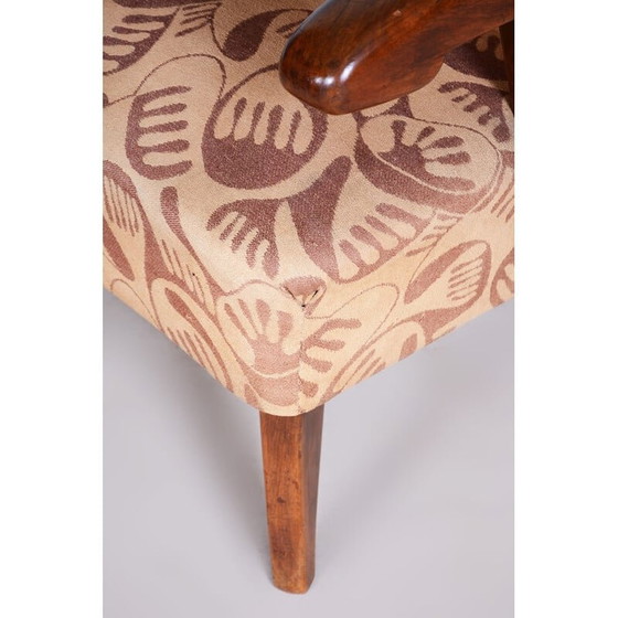 Image 1 of Vintage bruine Art Deco fauteuil, jaren 1930