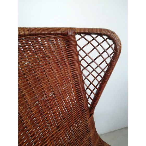 Image 1 of Vintage rieten fauteuil van Eugenia Alberti Reggio voor Ciceri, jaren 1950