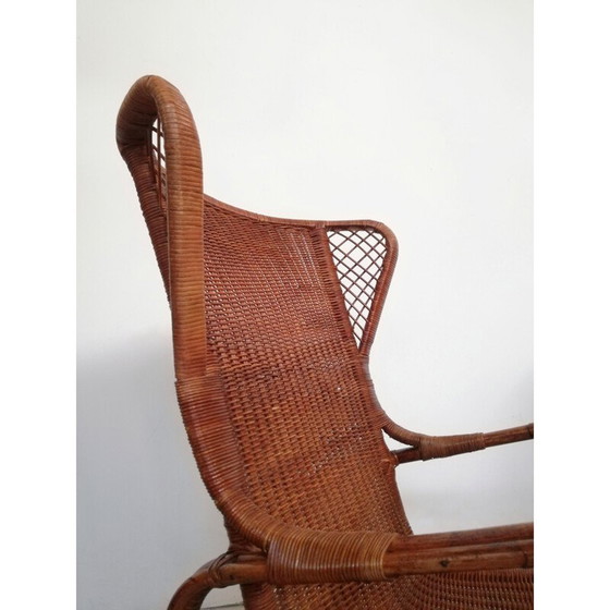 Image 1 of Vintage rieten fauteuil van Eugenia Alberti Reggio voor Ciceri, jaren 1950