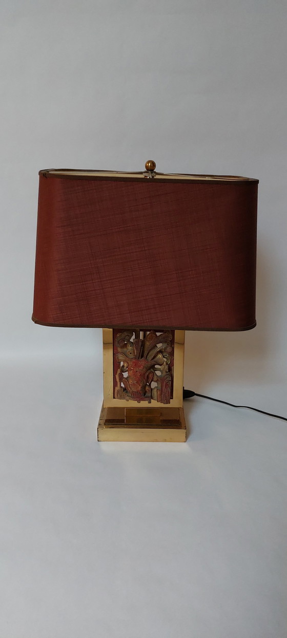 Image 1 of Mid Century Messing Tafellamp