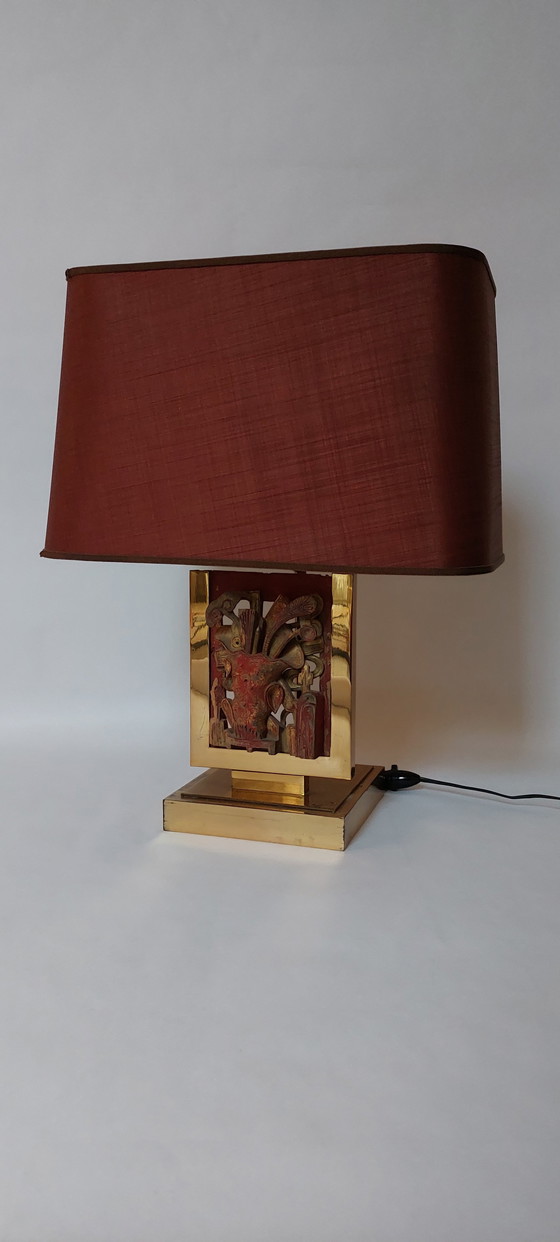 Image 1 of Mid Century Messing Tafellamp