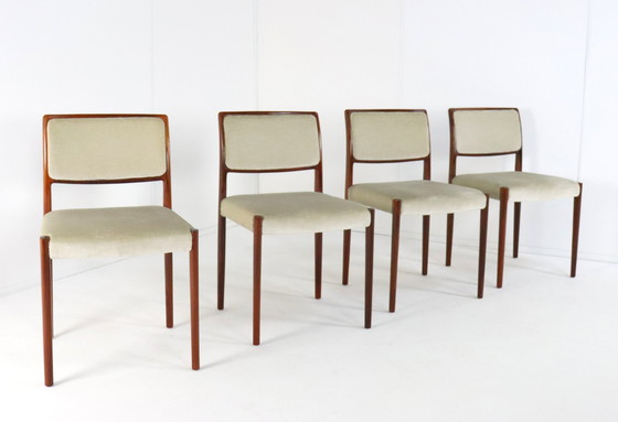 Image 1 of Set 4 Niels O Möller Stoelen Model 80 Vintage Palissander