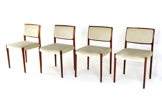 Image 1 of Set 4 Niels O Möller Stoelen Model 80 Vintage Palissander