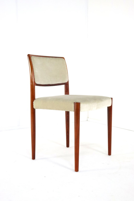 Image 1 of Set 4 Niels O Möller Stoelen Model 80 Vintage Palissander