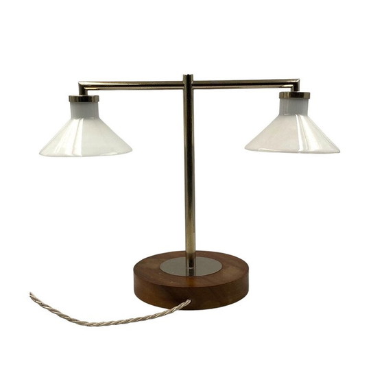 Image 1 of Vintage houten tafellamp, Europa 1950