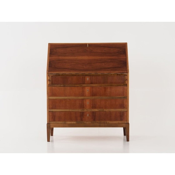 Image 1 of Vintage walnoten secretaire, jaren 1970