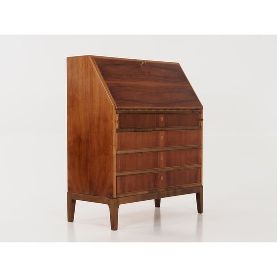 Image 1 of Vintage walnoten secretaire, jaren 1970