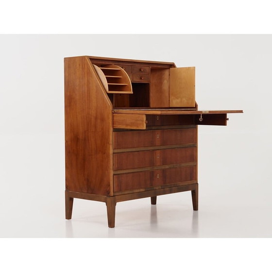 Image 1 of Vintage walnoten secretaire, jaren 1970