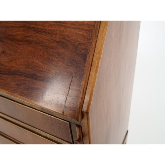 Image 1 of Vintage walnoten secretaire, jaren 1970