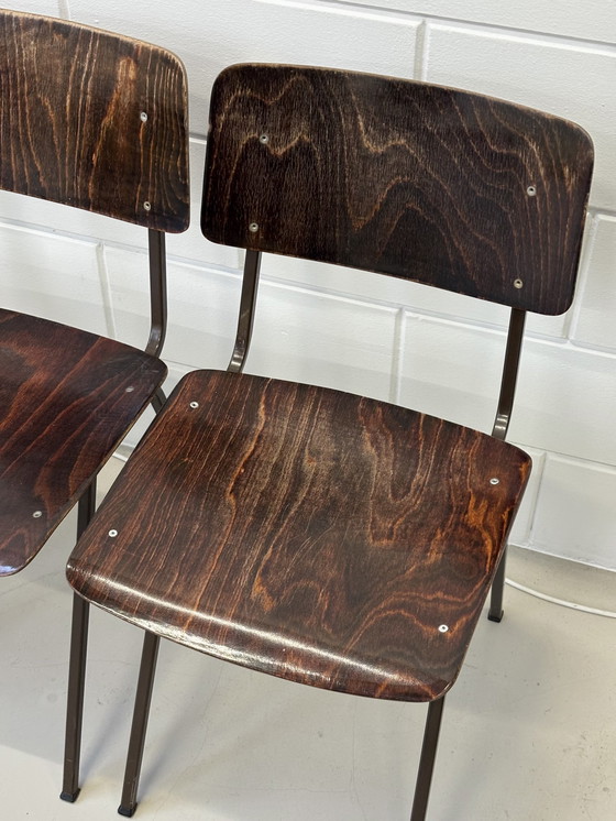 Image 1 of Vintage Industriële Schoolstoelen