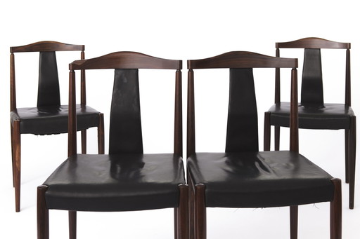 4x vintage eetkamerstoelen