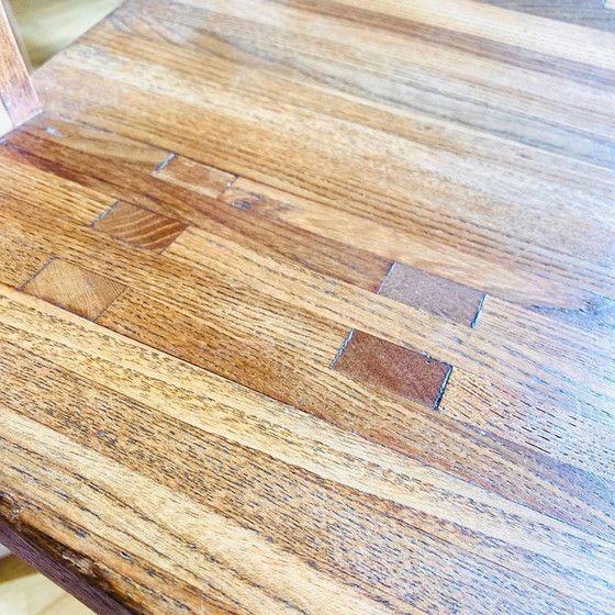 Image 1 of Pierre Chapo Suite van 8 S45 stoelen van massief iepenhout 1970