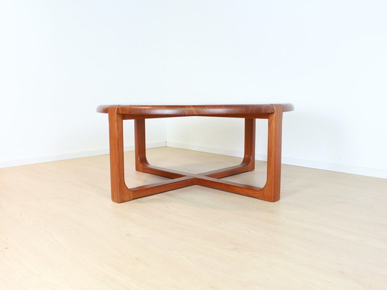 Image 1 of Ronde Teak Massieve Salontafel Niels Bach