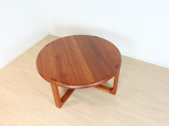 Image 1 of Ronde Teak Massieve Salontafel Niels Bach