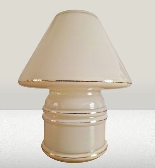 Massive Belgium, Vintage Glazen Mushroom Lamp