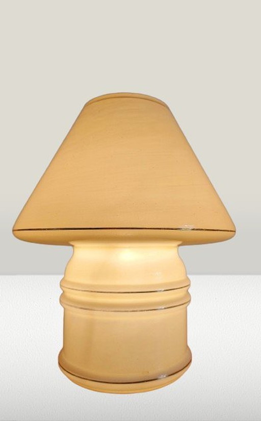 Massive Belgium, Vintage Glazen Mushroom Lamp