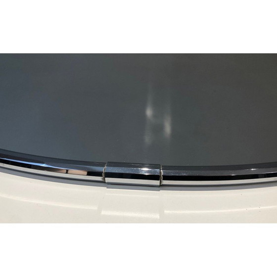 Image 1 of Vintage verchroomde ovale spiegel, 1970