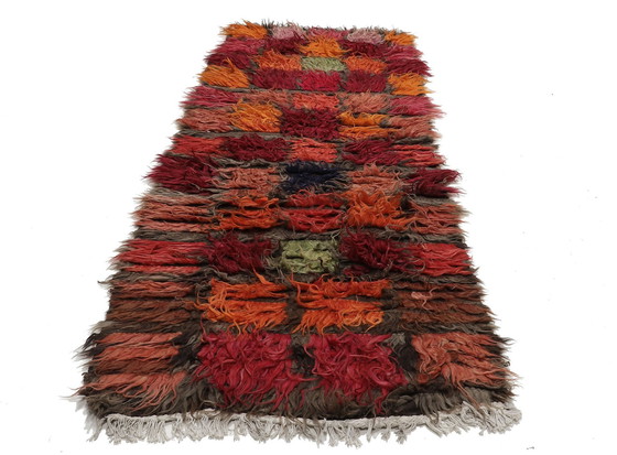 Image 1 of Designer Handgeweven Kelim Modern en Planten Natuurkleur - Kelim - 300 Cm - 115 Cm - Shaggy Kelim