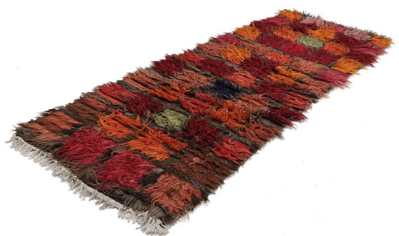 Image 1 of Designer Handgeweven Kelim Modern en Planten Natuurkleur - Kelim - 300 Cm - 115 Cm - Shaggy Kelim