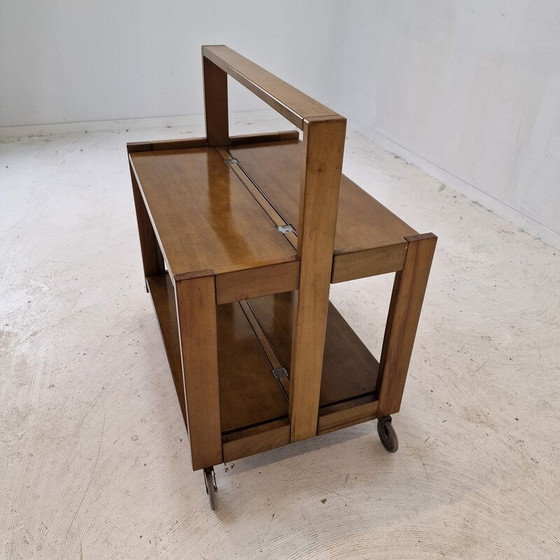 Image 1 of Vintage houten opvouwbare trolley van Carrello Tobia voor Ciatti, Italië 1960
