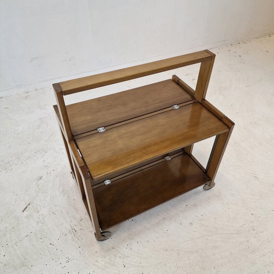 Image 1 of Vintage houten opvouwbare trolley van Carrello Tobia voor Ciatti, Italië 1960