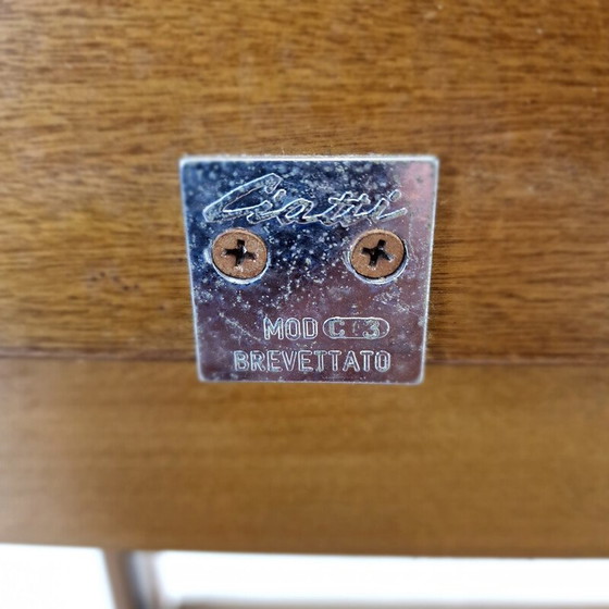 Image 1 of Vintage houten opvouwbare trolley van Carrello Tobia voor Ciatti, Italië 1960