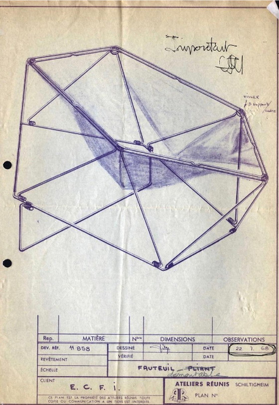 Image 1 of 2x Bofinger Penta stoelen door Jean-Paul Barray & Kim Moltzer