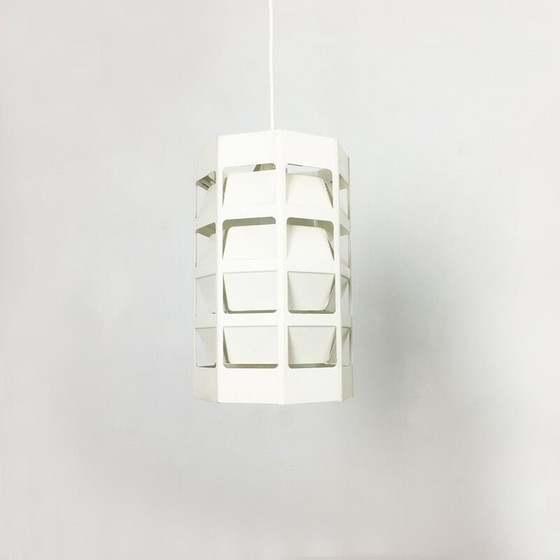 Image 1 of Scandinavische wit metalen hanglamp van Louis Poulsen, Denemarken 1960