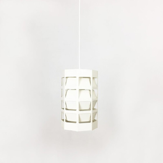 Image 1 of Scandinavische wit metalen hanglamp van Louis Poulsen, Denemarken 1960