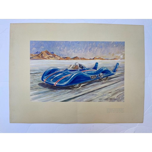 Vintage litho "De vallende ster" door Geo Ham, 1956