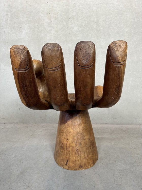 Image 1 of Vintage Wooden Hand Stool