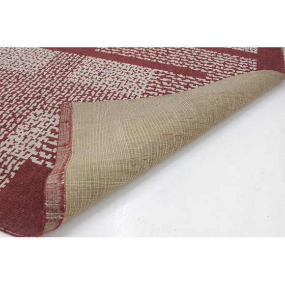 Image 1 of Vintage geometrisch wollen vloerkleed, 1950