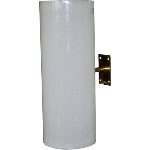 Vintage wandlamp in messing en polymethacrylaat, Denemarken 1960