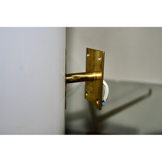 Image 1 of Vintage wandlamp in messing en polymethacrylaat, Denemarken 1960