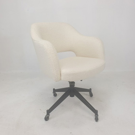 Image 1 of Mid-eeuwse Italiaanse draaibare bureaufauteuil, 1960