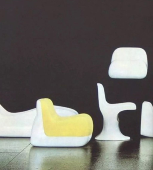 Paar Jumbo Fauteuils, Alberto Rosselli, Saporiti 1970