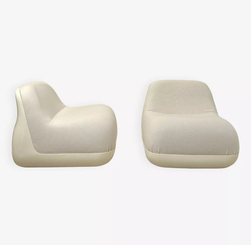 Paar Jumbo Fauteuils, Alberto Rosselli, Saporiti 1970